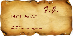 Fél Jenő névjegykártya